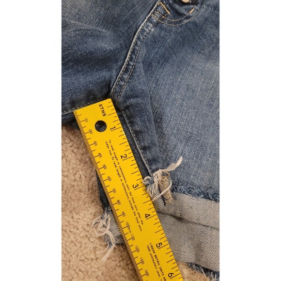 Gap Womens High Rise 4" Distressed Denim Shorts Size 4/27R (Measure 30"X 4") - Picture 8 of 8